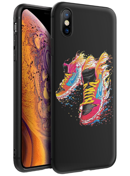 Husa iPhone X/XS - Silicon Matte - Sneakers